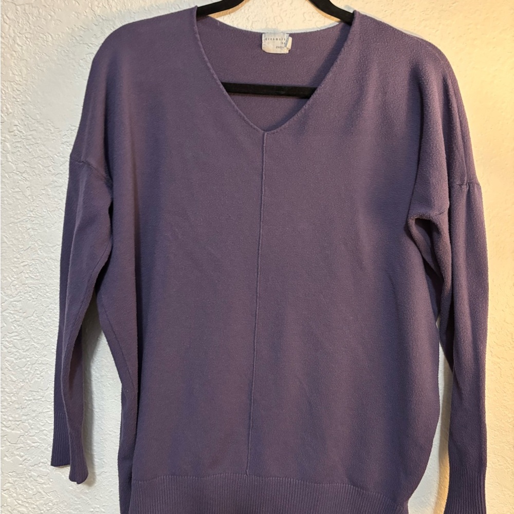 Women's Purple V-Neck Sweater